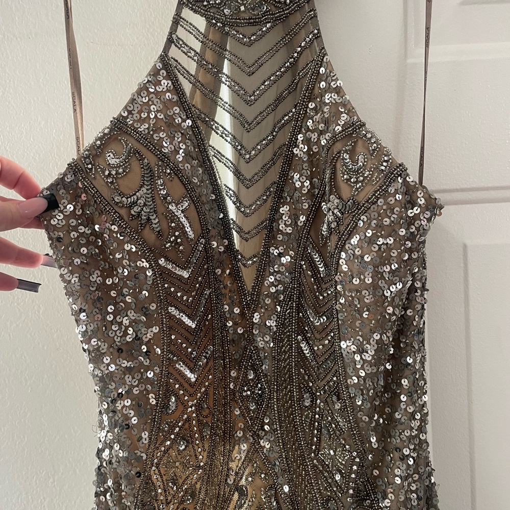 Stunning Full Beaded Halter Prom Dress
